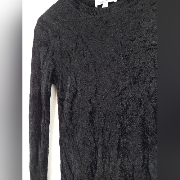& other stories black chenile long sleeve top - Picture 3 of 5